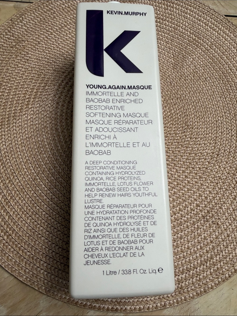 KEVIN.MURPHY 🔥Young.Again.Masque - White with Dark Purple Logo